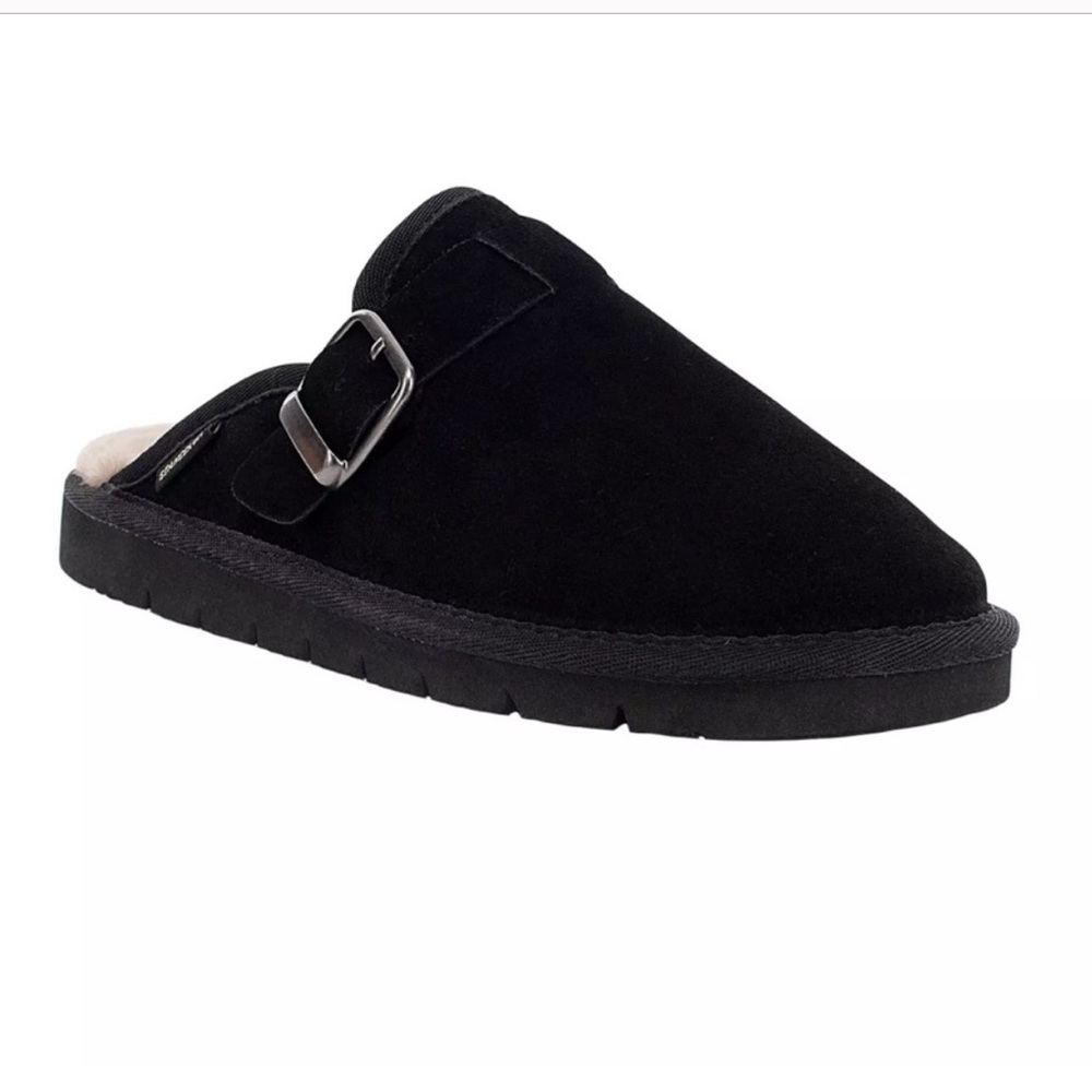NWT Staheekum Chelan Black Suede Slip-On Clogs